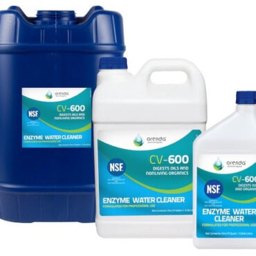 CV-600 Catalytic Enzyme Water Cleaner Concentrate is a unique, stabilized enzyme that effectively breaks down and digests non-living organic contaminants commonly found in pools, spas and other recreational water. Routine application of CV-600 will positively maintain water clarity, directly address carbon-based contamination, and boost chlorine efficiency.